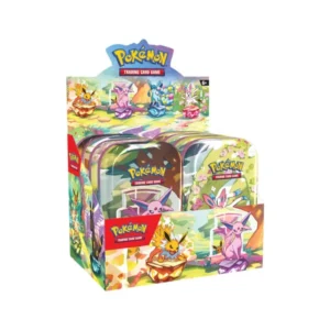 Pokémon TCG Scarlet & Violet Prismatic Evolutions Mini Tin Display